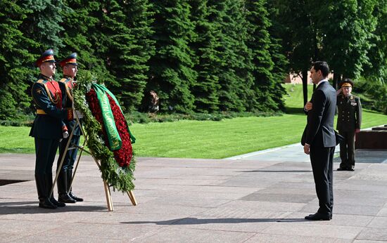 Russia Turkmenistan Wreath Laying