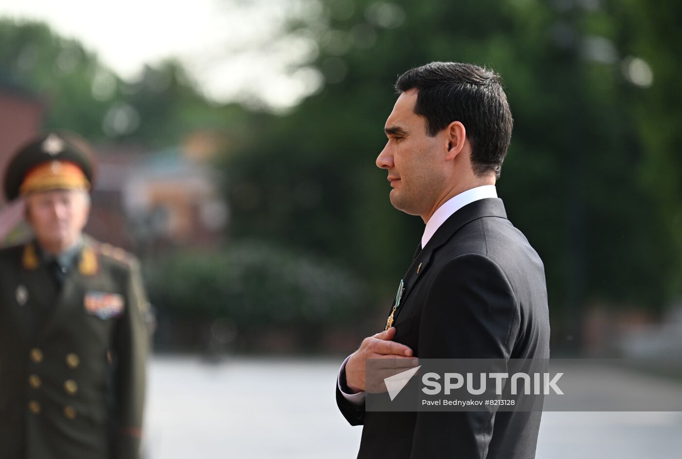 Russia Turkmenistan Wreath Laying