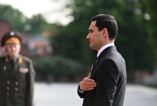 Russia Turkmenistan Wreath Laying