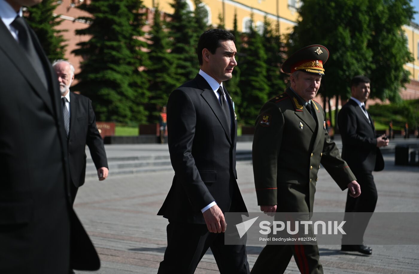 Russia Turkmenistan Wreath Laying