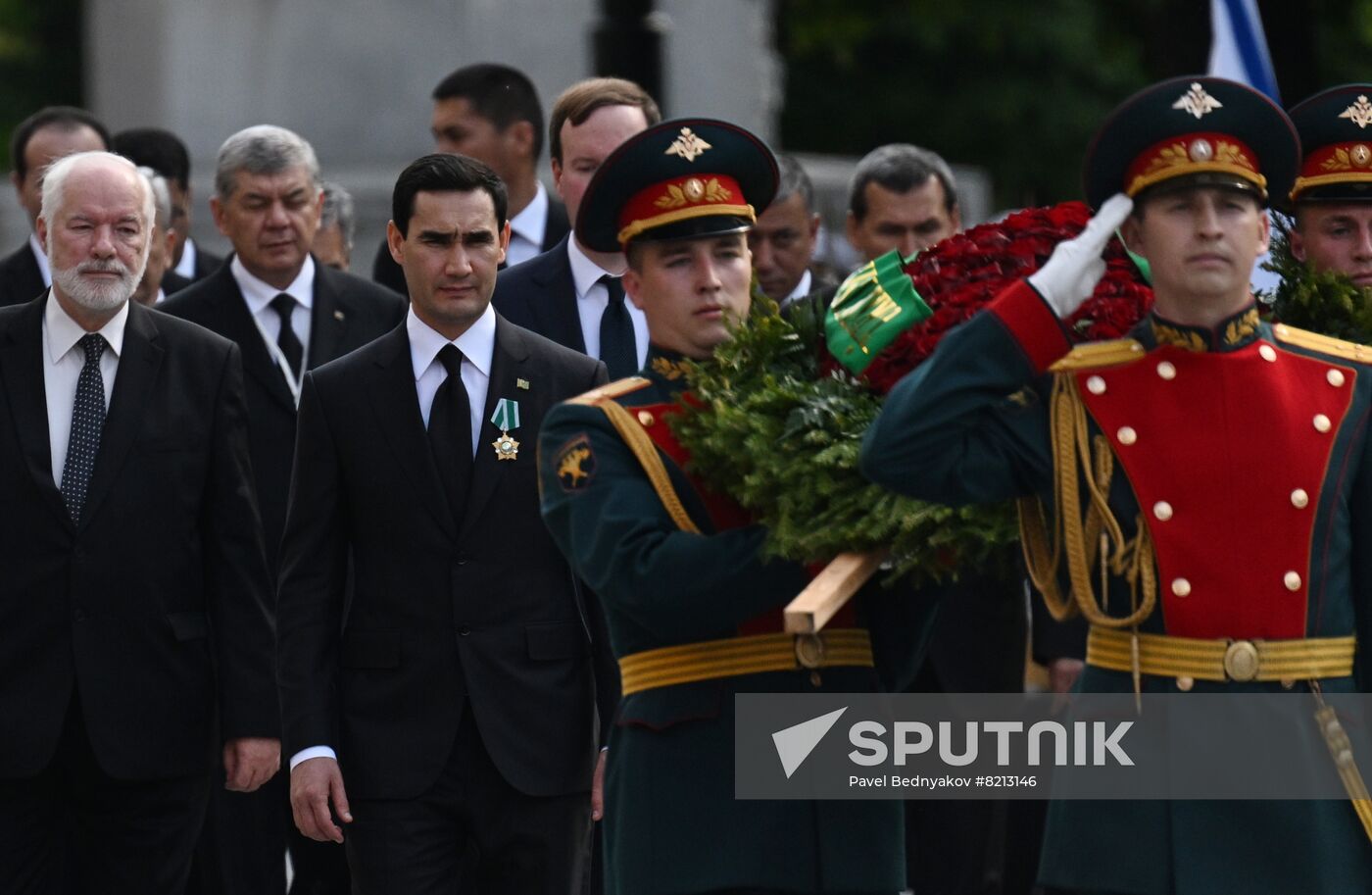 Russia Turkmenistan Wreath Laying