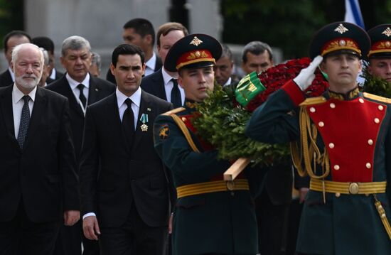 Russia Turkmenistan Wreath Laying