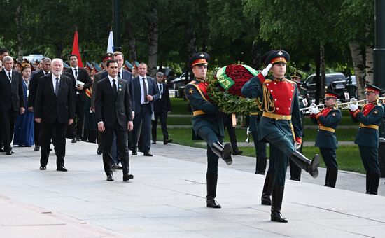 Russia Turkmenistan Wreath Laying