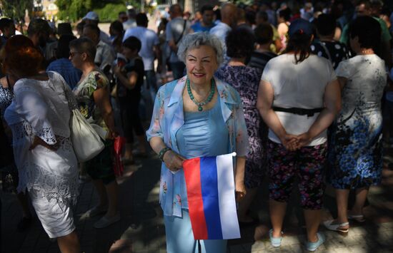 Ukraine Melitopol Russia Day Celebrations