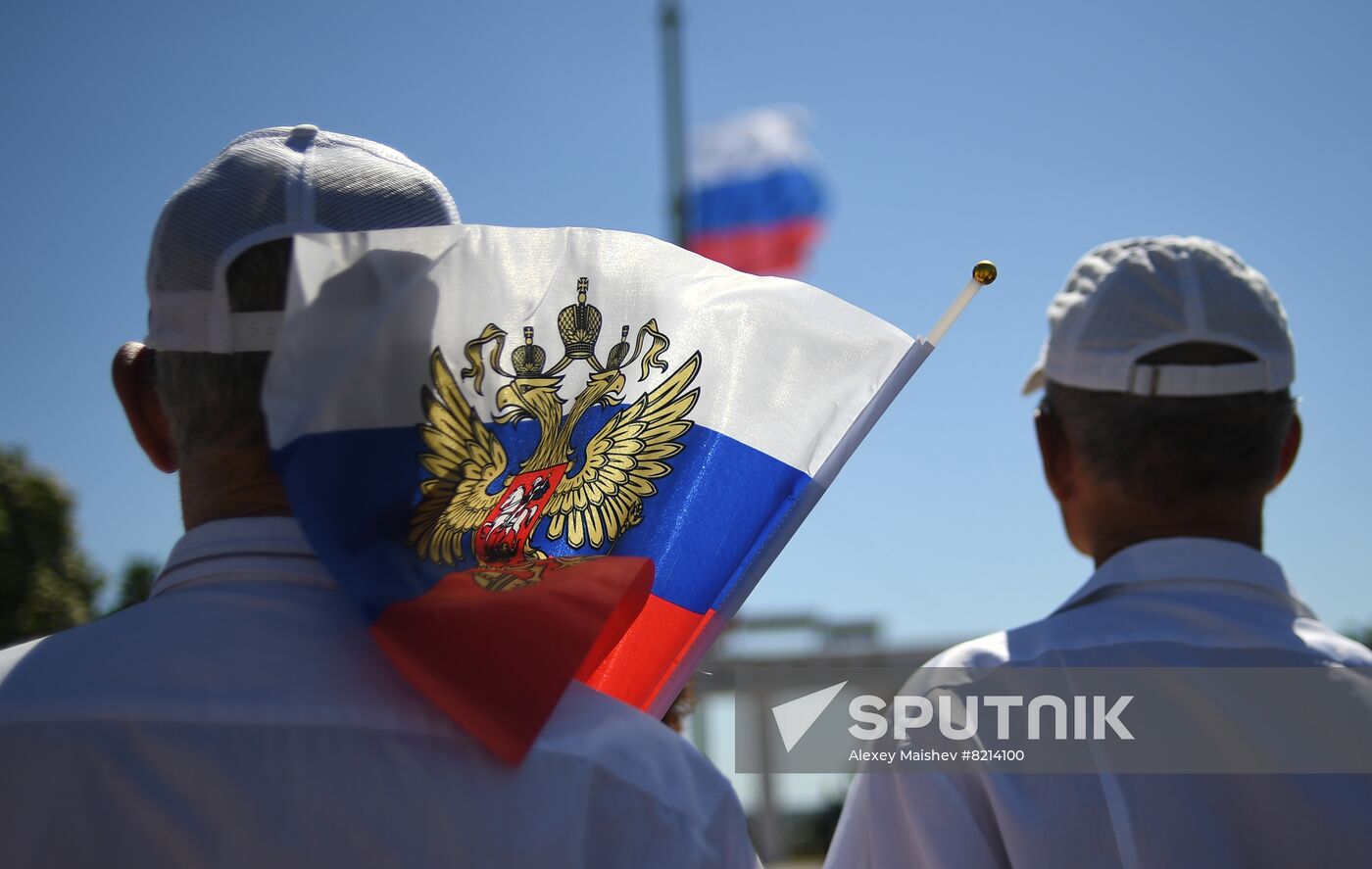 Ukraine Melitopol Russia Day Celebrations