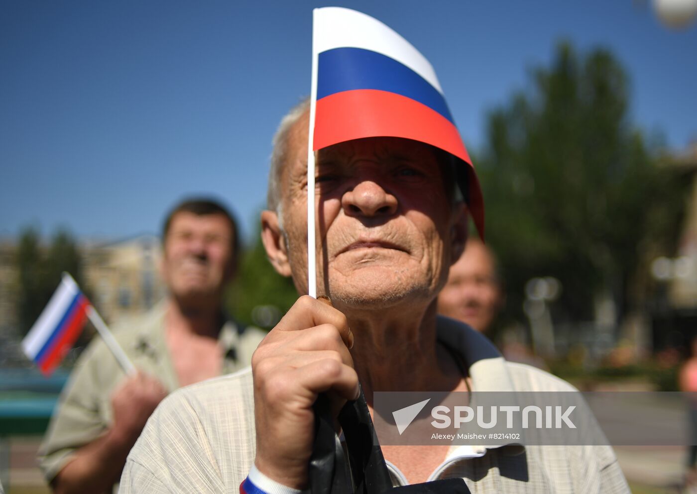 Ukraine Melitopol Russia Day Celebrations