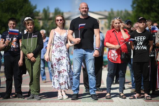 Ukraine Melitopol Russia Day Celebrations