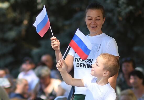 Ukraine Melitopol Russia Day Celebrations