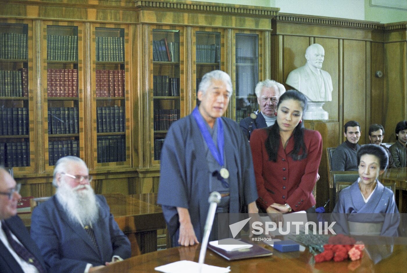 Sen Soshitsu, master of tea ceremony of Urasenke school