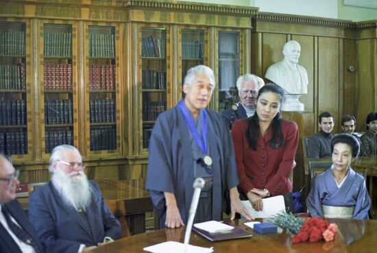 Sen Soshitsu, master of tea ceremony of Urasenke school