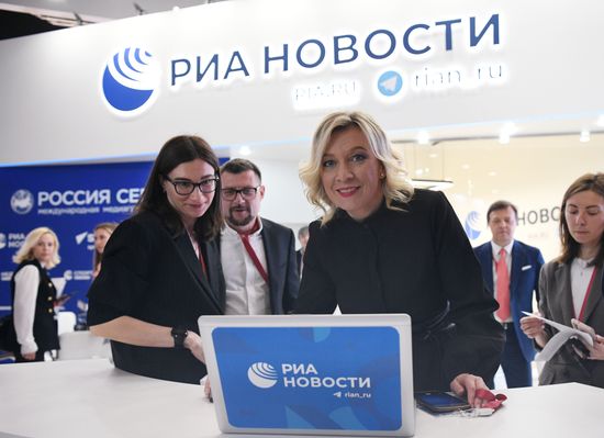 Russia SPIEF Rossiya Segodnya Exhibition Stall