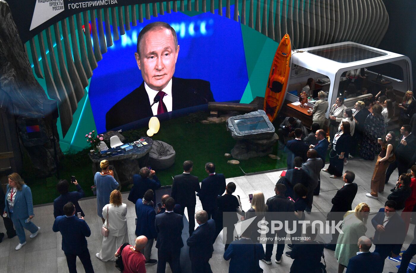 Russia SPIEF Putin Broadcast