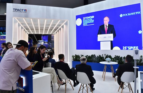 Russia SPIEF Putin Broadcast