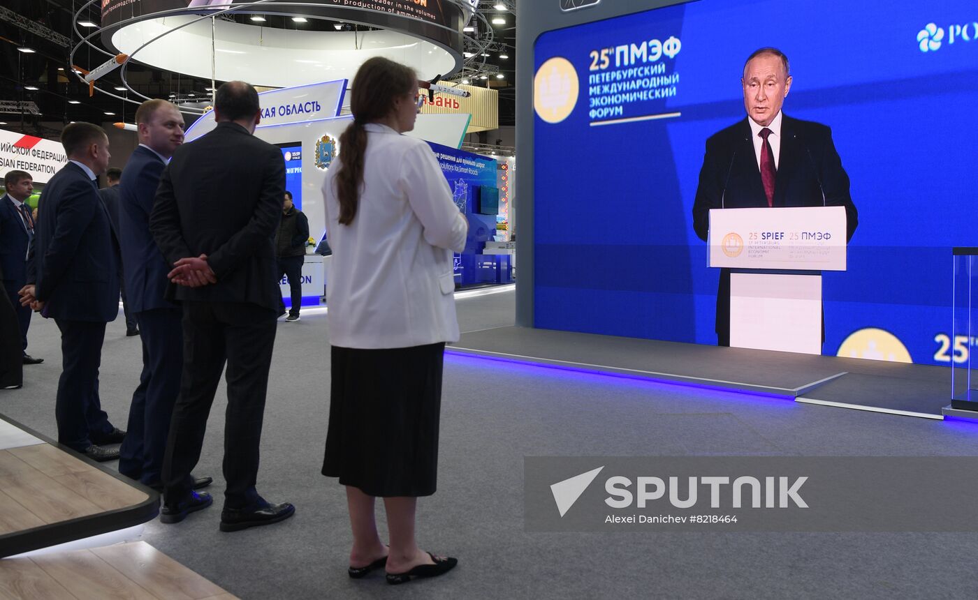 Russia SPIEF Putin Broadcast