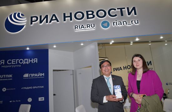Russia SPIEF Rossiya Segodnya Exhibition Stall