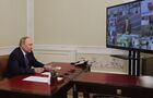 Russian President Vladimir Putin takes part in the opening ceremony of new healthcare facilities in several regions of Russia via a teleconference call in St. Petersburg, Russia. Location: Russia, St. Petersburg. Author: Mikhail Metzel/Sputnik. Russia Putin Healthcare