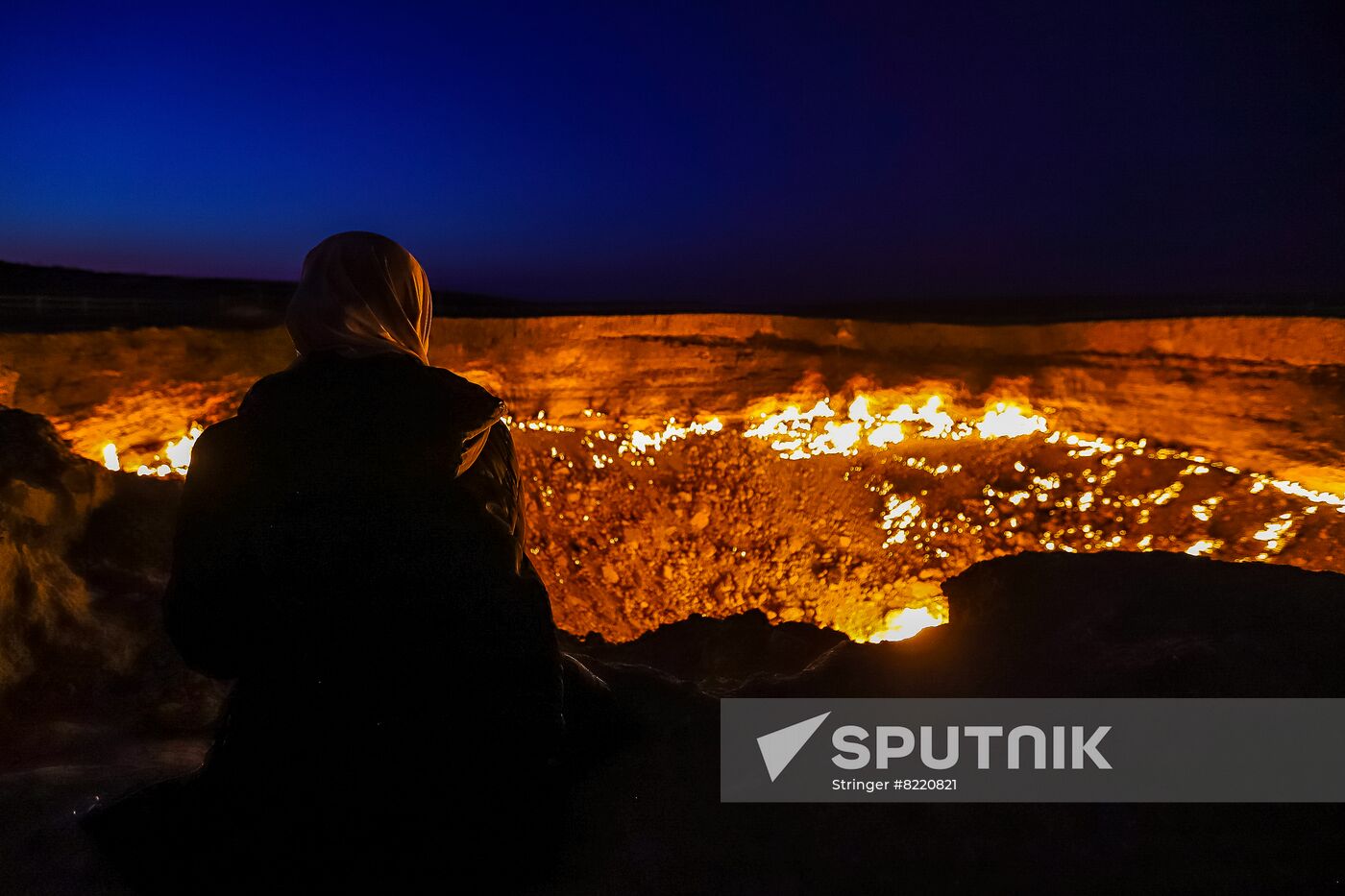 Turkmenistan Karakum Shining Gas Crater