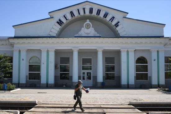 Ukraine Russia Military Operation Melitopol Railway Station