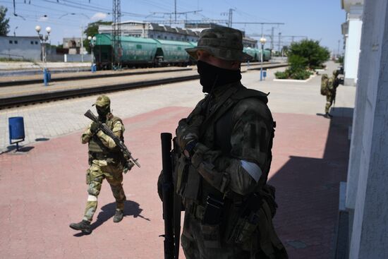 Ukraine Russia Military Operation Melitopol Railway Station