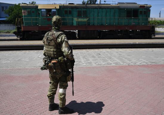 Ukraine Russia Military Operation Melitopol Railway Station