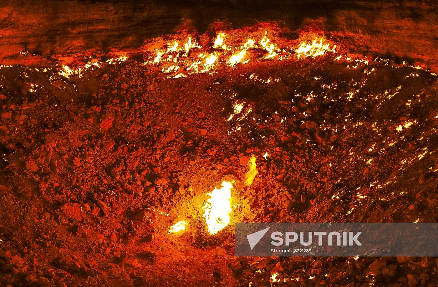 Turkmenistan Karakum Shining Gas Crater