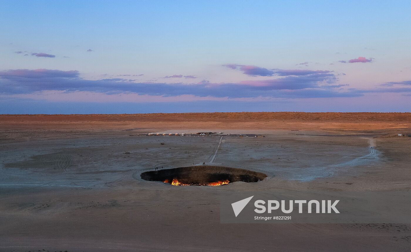 Turkmenistan Karakum Shining Gas Crater