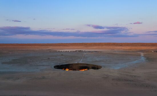 Turkmenistan Karakum Shining Gas Crater