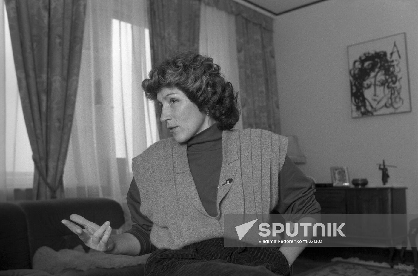 Soviet tennis player Olga Morozova