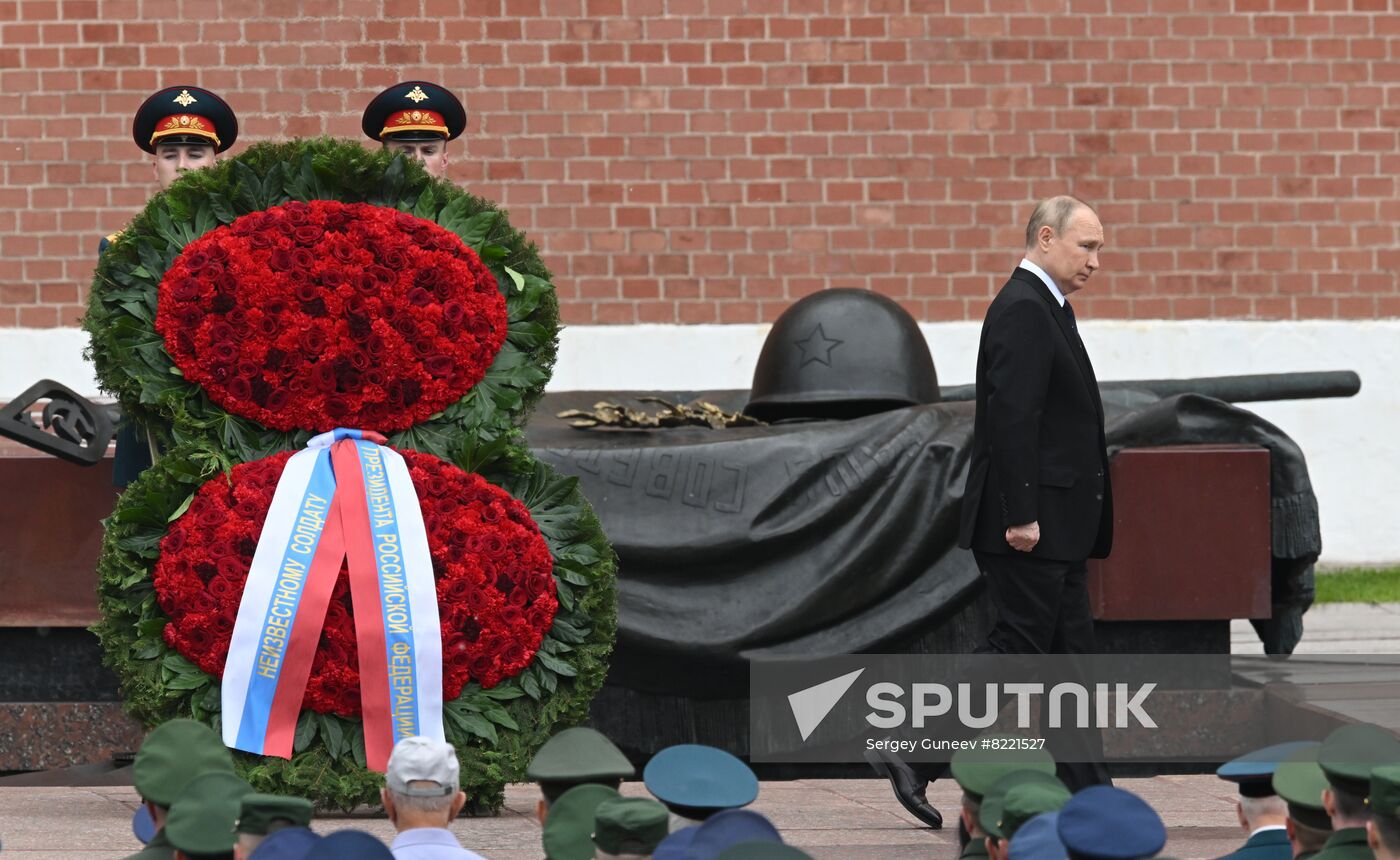 Russia Putin WWII Remembrance and Sorrow Day