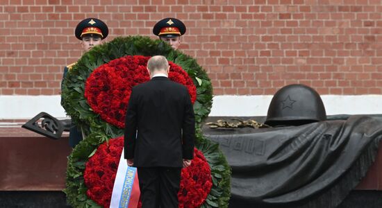 Russia Putin WWII Remembrance and Sorrow Day