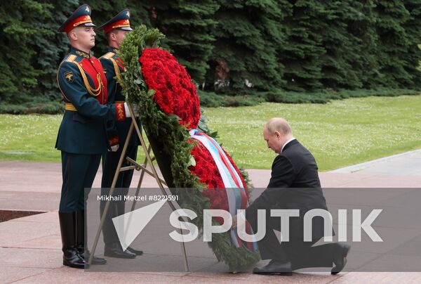 Russia Putin WWII Remembrance and Sorrow Day