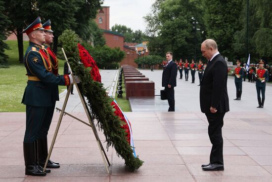Russia Putin WWII Remembrance and Sorrow Day