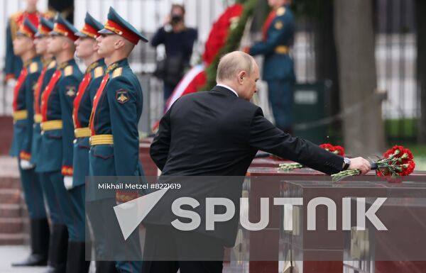 Russia Putin WWII Remembrance and Sorrow Day
