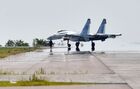 A Sukhoi Su-35 fighter jet of the Russian Aerospace Forces taxies at an airfield, in the course of Russia's special military operation in Ukraine, at the unknown location. Author: RIA Novosti/Sputnik. Russia Ukraine Military Operation Air Group