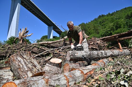 Russia Storm Aftermath