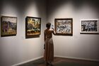 A visitor takes a photo at the exhibition "Brother Ivan - The Collections of Mikhail and Ivan Morozov" at the Pushkin State Museum of Fine Arts in Moscow, Russia. The exhibition contains a total of more than 600 items, including those of applied arts, books, photographs, archival materials, and some 260 paintings, sculptures and works of visual art. Location: Moscow. Author: Vladimir Astapkovich/Sputnik. Russia Art Morozov Collection