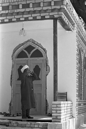 Prayer at mosque in Osh