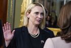 Vice president of the United States Kamala Harris swears in Bridget Brink as the US Ambassador to Ukraine during a ceremony at the Eisenhower Executive Office Building on the White House complex, in Washington DC, the United States. Location: Washington. Author: Stringer. US Ukraine Ambassador Swearing-in