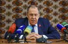 In this handout photo released by the Russian Foreign Ministry, Russian Foreign Minister Sergey Lavrov talks to the media at a news conference following the Caspian Foreign Ministers Summit in Ashgabat, Turkvrtistan. Editorial use only, no archive, no commercial use. Location: Turkmenistan, Ashkhabad. Turkmenistan Caspian Foreign Ministers Summit