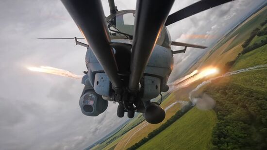 Ukraine Russia Military Operation Attack Helicopters