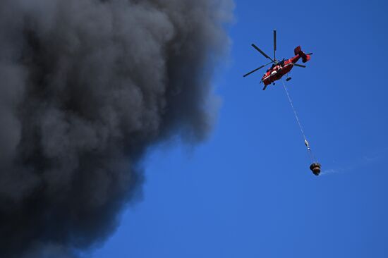 Russia Industrial Area Fire