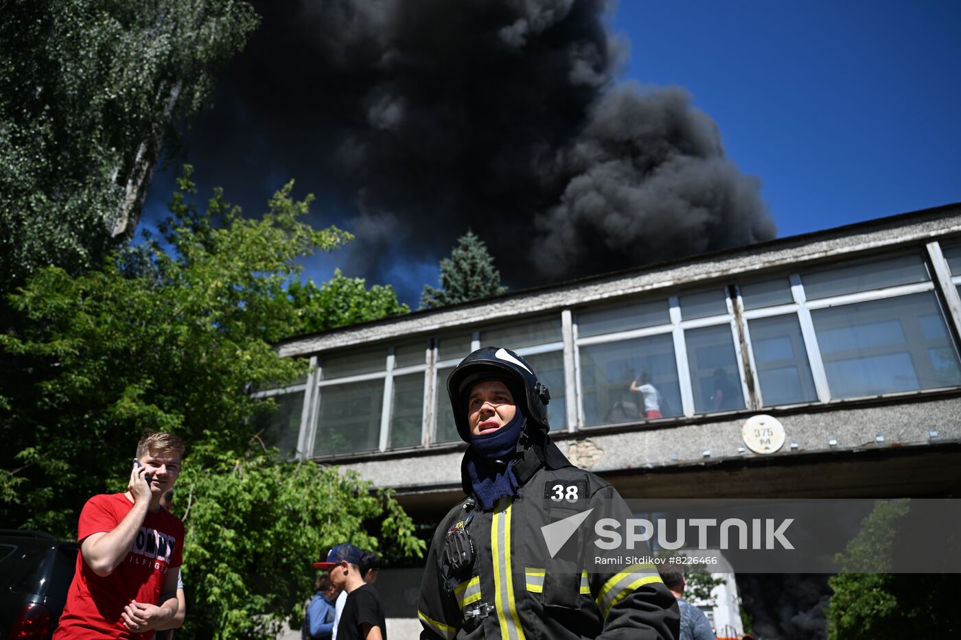 Russia Industrial Area Fire
