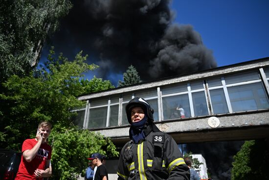 Russia Industrial Area Fire