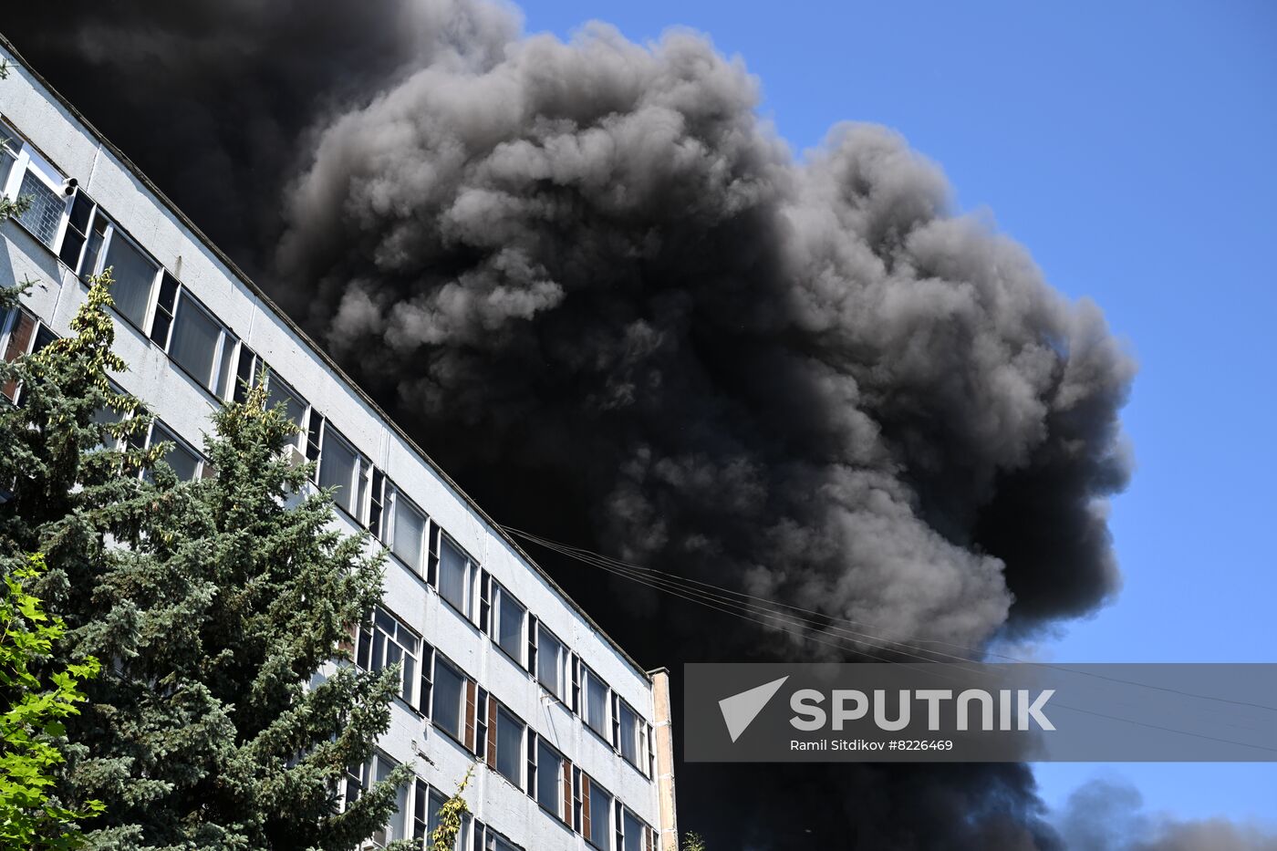 Russia Industrial Area Fire