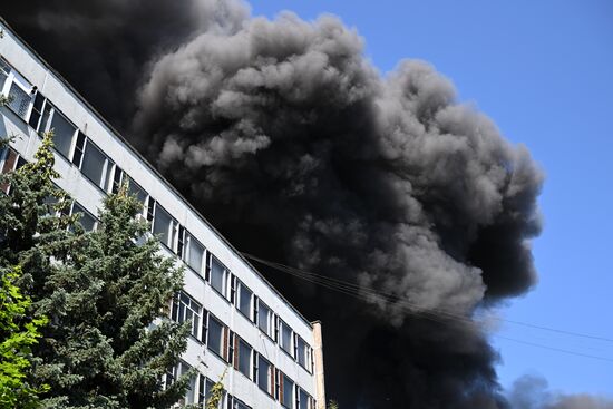 Russia Industrial Area Fire
