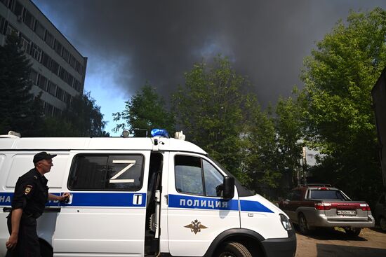 Russia Industrial Area Fire