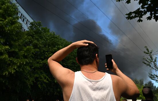 Russia Industrial Area Fire