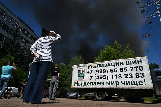 Russia Industrial Area Fire