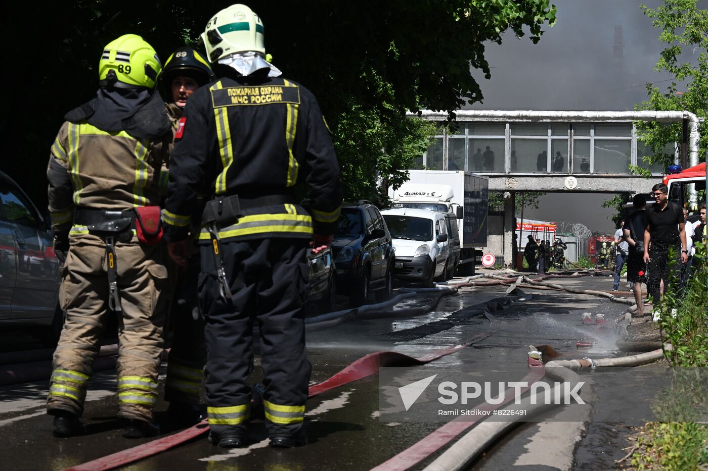 Russia Industrial Area Fire
