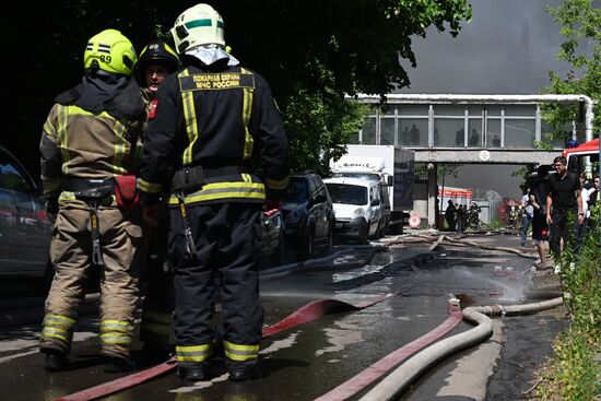 Russia Industrial Area Fire